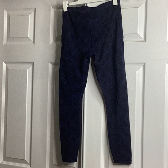 Athleta Black Blue Ultimate 7/8 Tights XS Pockets Athletic - Picture 3 of 7